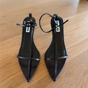 Jil Sander Black Strappy Sandals